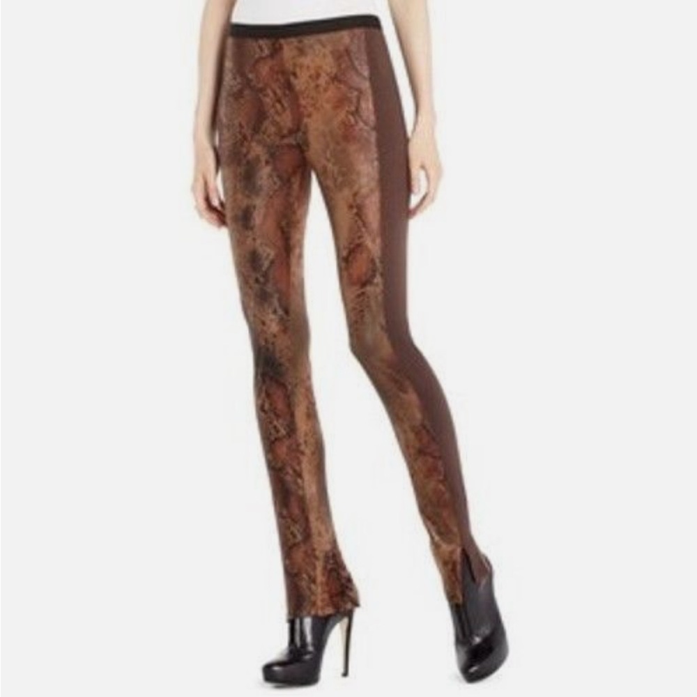 BCBG MAX AZRIA MOCCHIATO COMBO ARLO PYTHON LEGGING PANTS- Medium‎